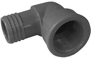 Boshart UPVCFE-15 Combination Pipe Elbow, 1-1/2 in, Insert x FIP, Polypropylene, Pack of 5