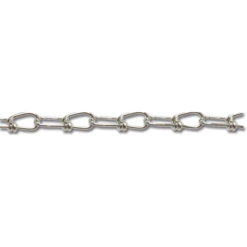 Campbell 076-2024N Double Loop Chain, #2/0, 250 ft L, 255 lb Working Load, Carbon Steel, Zinc