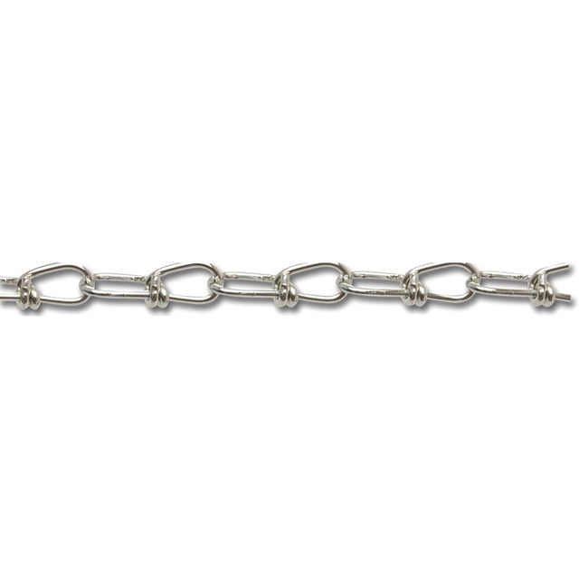 Campbell 076-2024N Double Loop Chain, #2/0, 250 ft L, 255 lb Working Load, Carbon Steel, Zinc