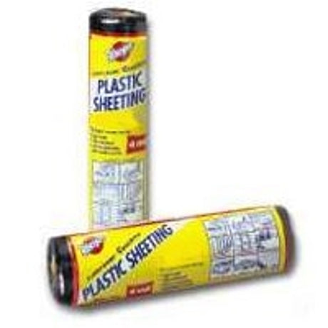 Warp's 6CH20-B Poly Film, 6 mil Thick, 25 ft L, 20 ft W, Black, Pack of 4
