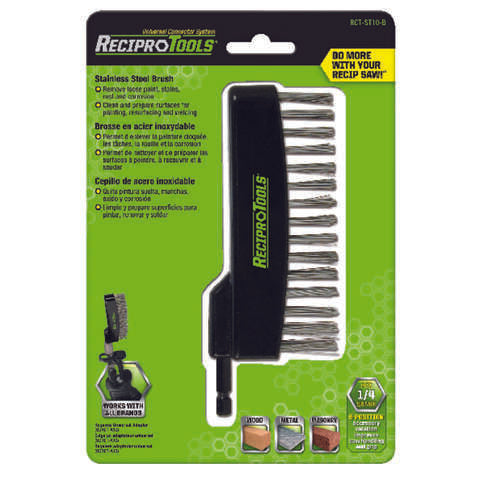 ReciproTools 4-1/4 in. Stainless Steel Offset Brush 1 pk