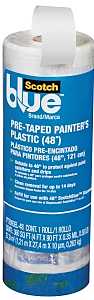 ScotchBlue PT2093EL-48 Painter's Tape, 0.35 mil Thick, 30 yd L, 48 in W, Crepe Paper Backing