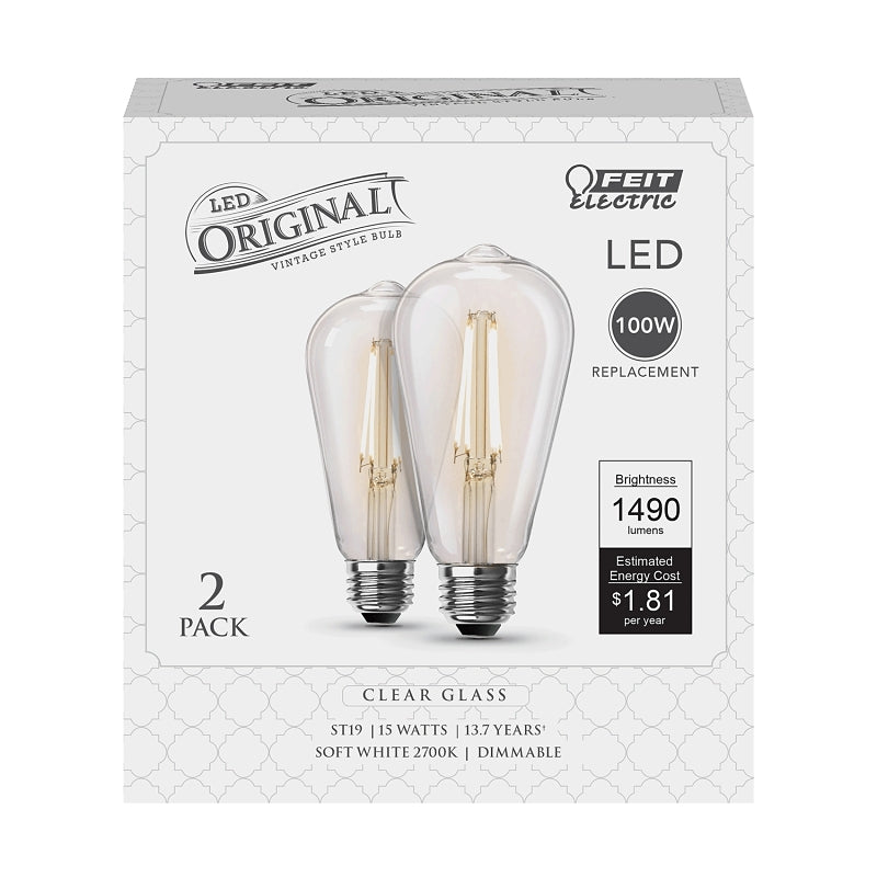 BULB LED ST19 SW CLR 27K 100W