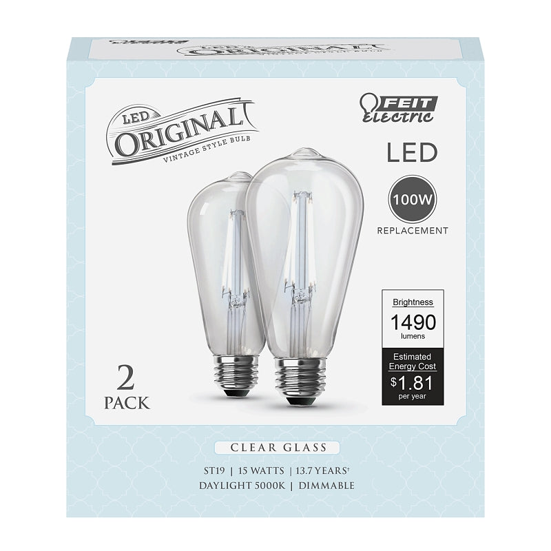 BULB LED ST19 DL CLEAR 5K 100W