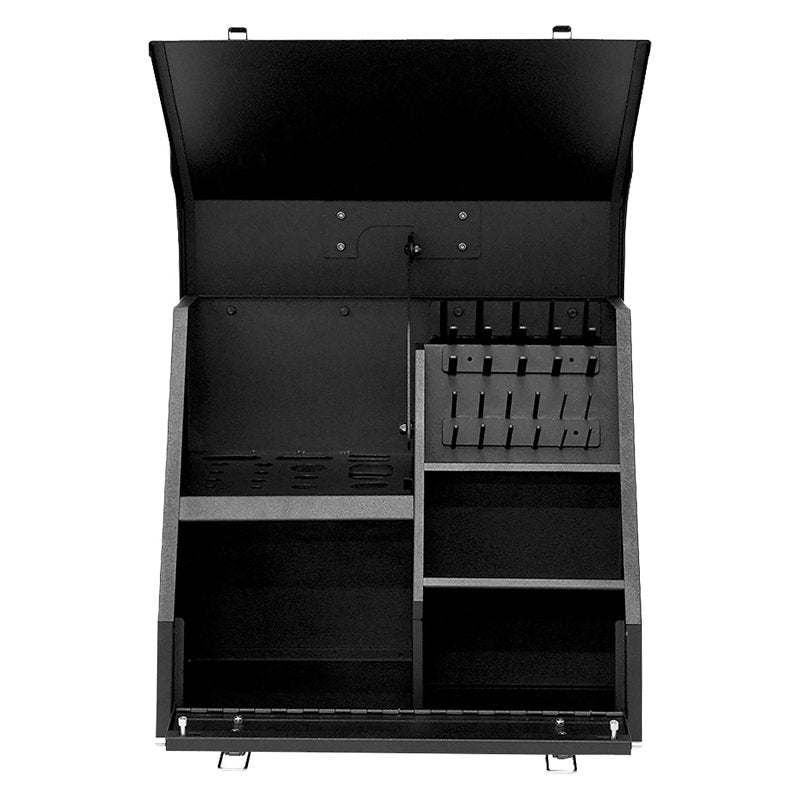 Montezuma Shopbox SB150B Portable Toolbox, 575 cu-in, Steel, Black, 13.19 in H x 15.35 in W x 10.4 in D Outside