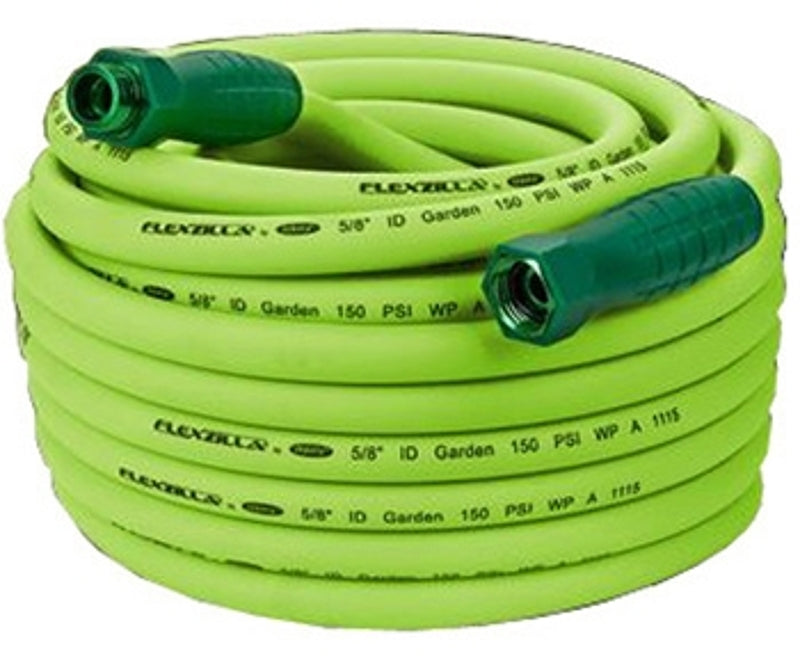 Flexzilla HFZG510YWS-N/CA Garden Hose, 5/8 in, 10 ft L, Green, GHT, Polymer