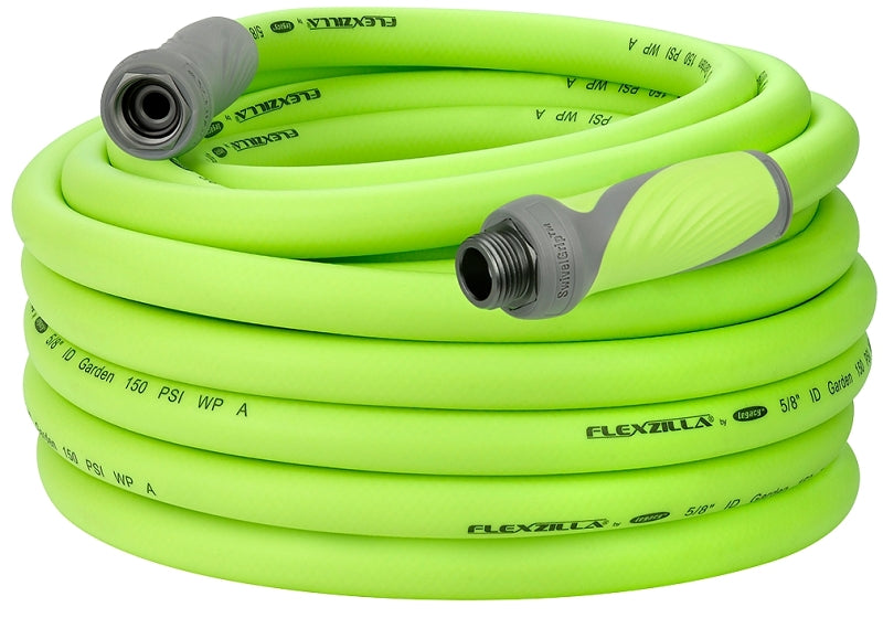 Flexzilla HFZG575YWS-N/CA Garden Hose, 5/8 in, 75 ft L, Green, GHT