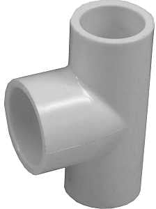 IPEX 435789 Reducing Pipe Tee, 1/2 x 1/2 x 3/4 in, Slip x Slip x Slip, PVC, White, SCH 40 Schedule