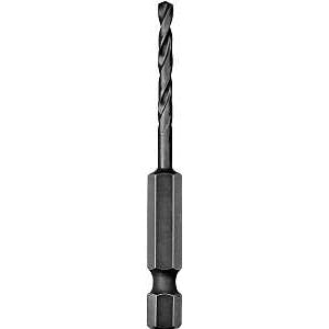 DEWALT DD5110 Impact Drill Bit, 5/32 in Dia, 2-13/16 in OAL, Spiral Flute, 1/4 in Dia Shank, Hex Shank