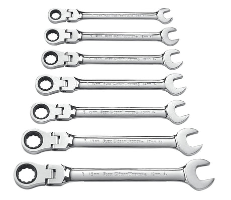 GearWrench 9900D Wrench Set, 7-Piece, Steel, Specifications: Metric Measurement