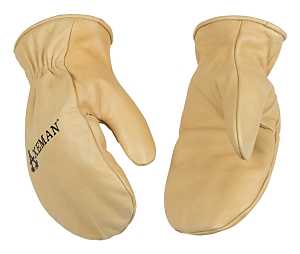 Heatkeep 1930-KS Mitt Shell Kid's Gloves, S, Angled Wing Thumb, Easy-On, Shirred Elastic Wrist Cuff, Tan