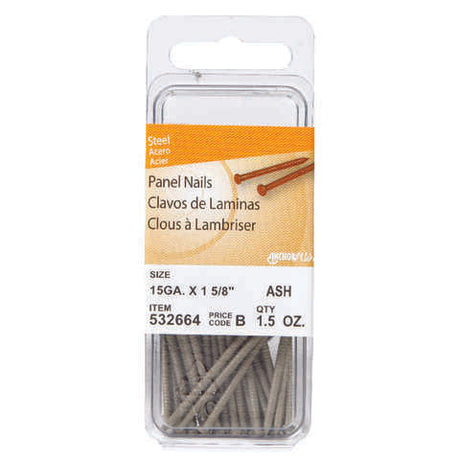 HILLMAN 1-5/8 in. Panel Steel Nail Large Head, Pack of 6
