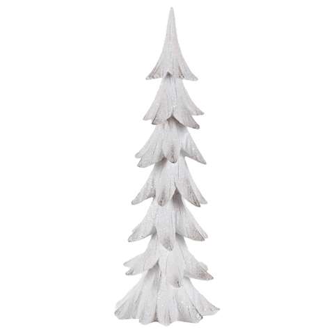 Gerson White Holiday Christmas Tree Table Decor 23.82 in., Pack of 4
