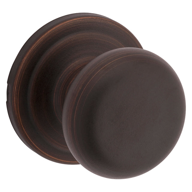 Kwikset 720J 11PCP6AL Passage Knob, Juno, Mushroom, 2-5/8 in H x 2-5/8 in W Dimensions, Zinc, Venetian Bronze