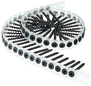 Senco 06A Series 06A125PB Screw, Gray, #6 Thread, 1-1/4 in L, Bugle Head, #2 Drive, Steel, Phosphate, 4000/PK