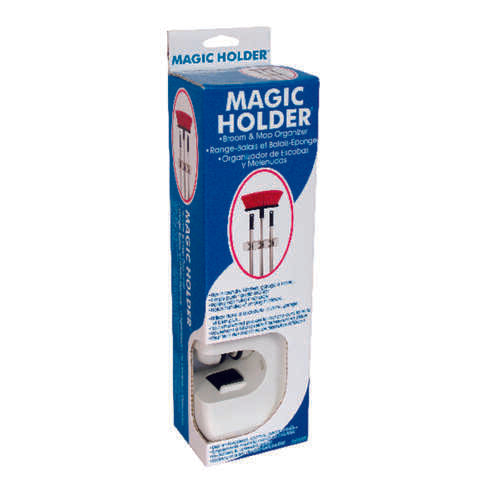Evri Magic Holder 3-9/32 in. H X 2-13/16 in. W X 12-9/16 in. L Plastic Broom/Mop Holder