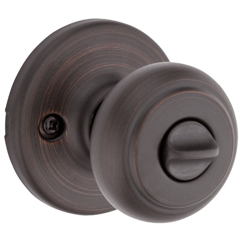 Kwikset 400CV 11P 6AL RCS K3 Entry Knob, Cove, Round, 2-1/2 in L x 2-5/8 in W x 2-5/8 in H Dimensions, Venetian Bronze