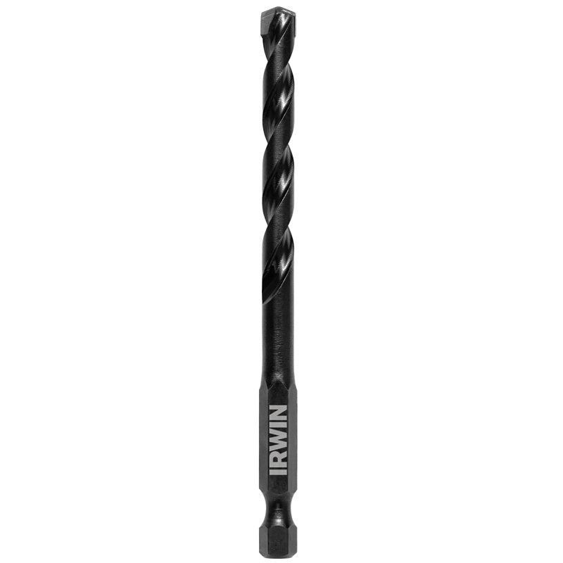 Irwin 1870544 Impact Drill Bit, 1/4 in Dia, 4 in OAL, 1-Flute, 1/4 in Dia Shank, Hex Shank