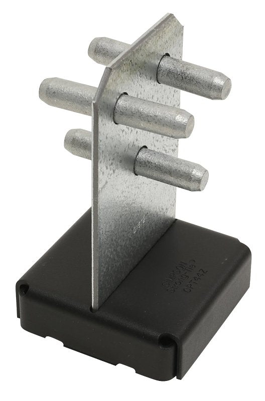 Simpson Strong-Tie CPTZ CPT44Z Concealed Post Base, 4 x 4 in Post, 12 ga Gauge, Steel, ZMAX, Pack of 10