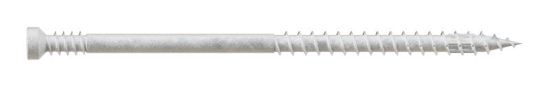 Simpson Strong-Tie FT07300R100W Screw, #7 Thread, 3 in L, Serrated Thread, Trim Head, 6-Lobe Drive, Saw Tooth Point
