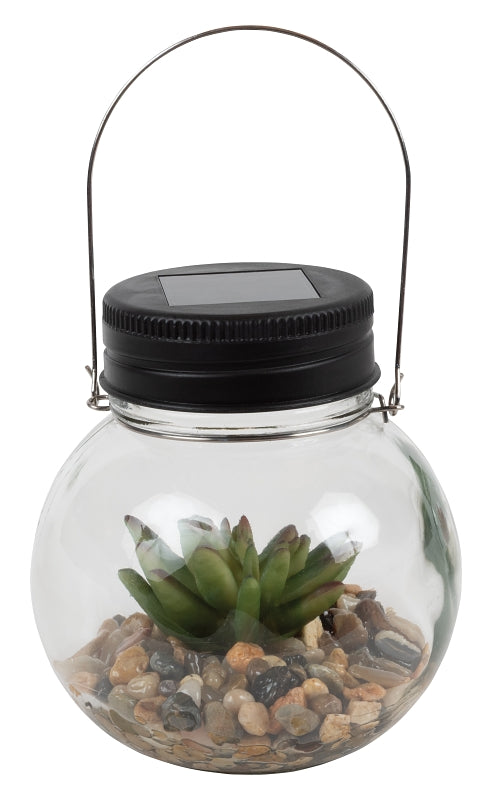 Boston Harbor 26147 Jar, Ni-Mh Battery, 1-Lamp, LED Lamp, Glass Stone Succulent Stainless Steel Fixture, Pack of 6