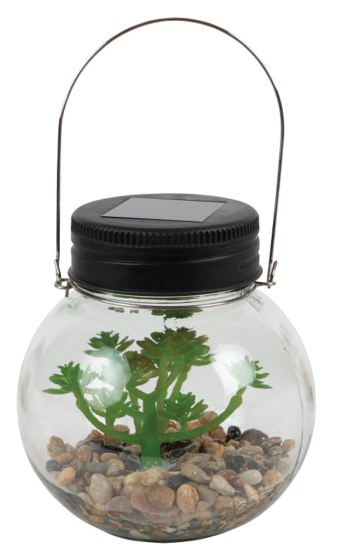 Boston Harbor 26147 Jar, Ni-Mh Battery, 1-Lamp, LED Lamp, Glass Stone Succulent Stainless Steel Fixture, Pack of 6