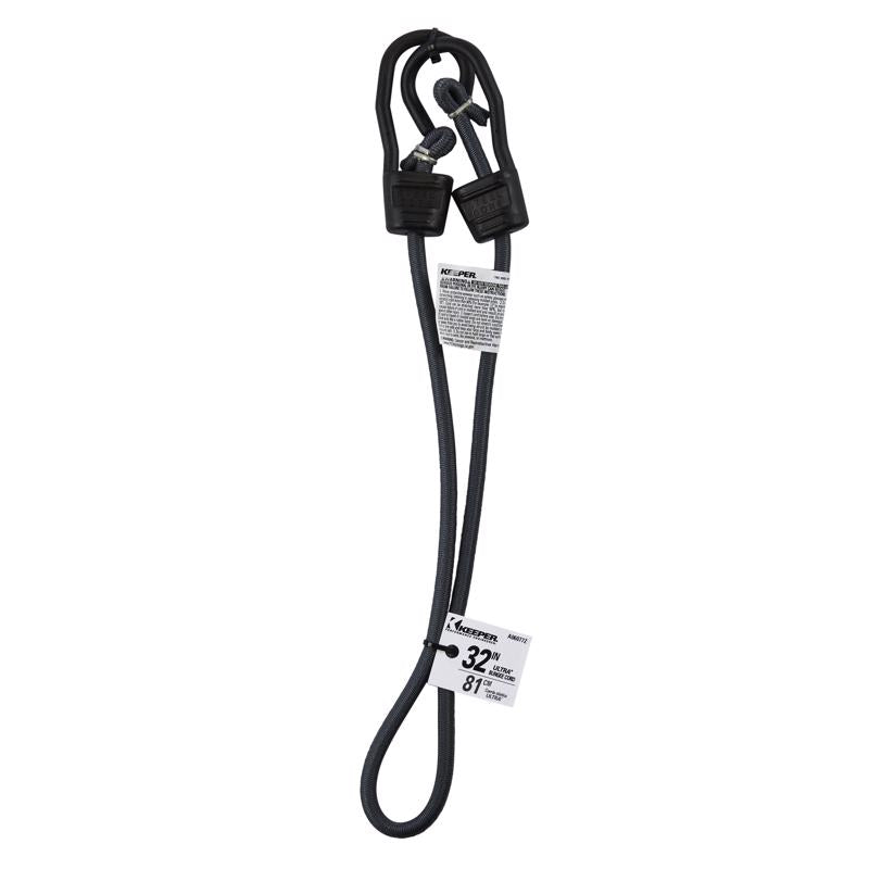 Keeper Gray Bungee Cord 32 in. L X 0.374 in. 1 pk, Pack of 10