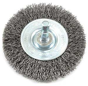 Forney 72735 Wire Wheel Brush, 3 in Dia, 0.012 in Dia Bristle
