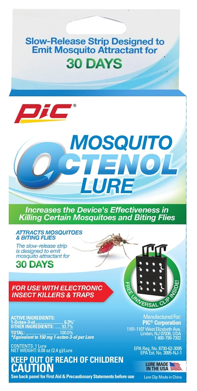 Pic OCT Mosquito Octenol Lure, Includes: (3) Universal Clips