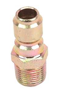 Forney 75136 Plug, 3/8 in Connection, Quick Connect Plug x MNPT, Steel