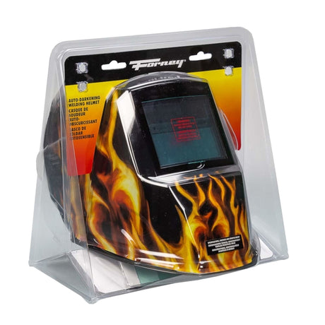 Forney Scorch Series 55859 ADF Welding Helmet, 5-Point Ratchet Harness Headgear, UV/IR Lens, 3.62 x 1.65 in Viewing