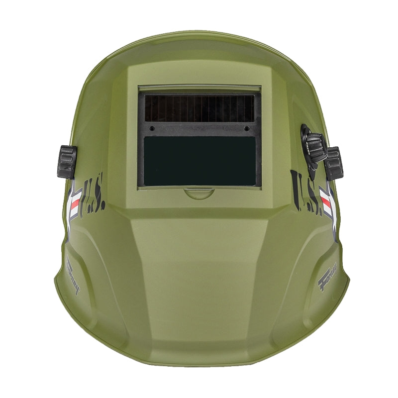 Forney Valor Series 55861 ADF Welding Helmet, Dual Crown Strap Headgear, UV/IR Lens, 3.62 x 1.65 in Viewing, Olive