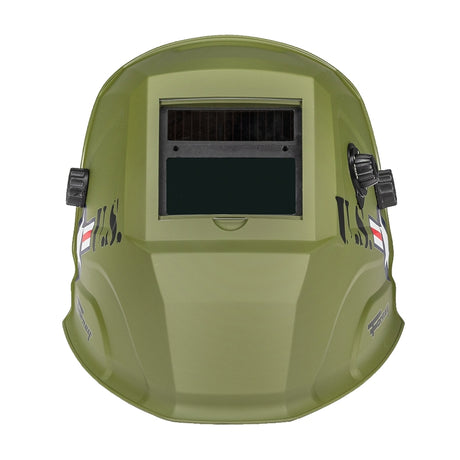 Forney Valor Series 55861 ADF Welding Helmet, Dual Crown Strap Headgear, UV/IR Lens, 3.62 x 1.65 in Viewing, Olive