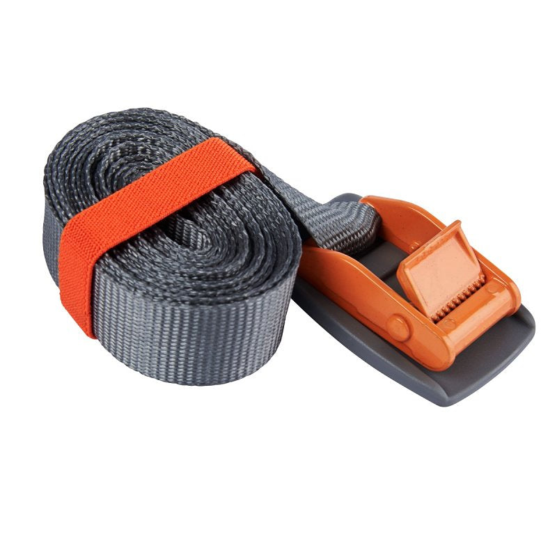 Keeper 45202 Lashing Strap, 1 in W, 10 ft L, 200 lb Working Load, Orange