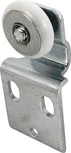 Prime-Line N 6516 Roller Assembly, 3/4 in Dia Roller, 1/4 in W Roller, Steel, Silver, 1-Roller, 60 lb, Side
