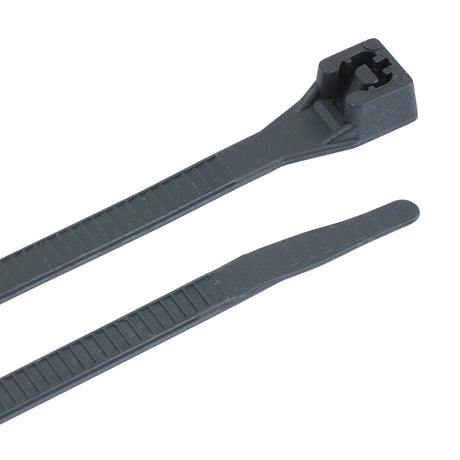 Gardner Bender 46-206UVB Cable Tie, 0.22 in Max Bundle Dia, Double-Lock Locking, 6/6 Nylon, Black, 6 in L, 100/PK