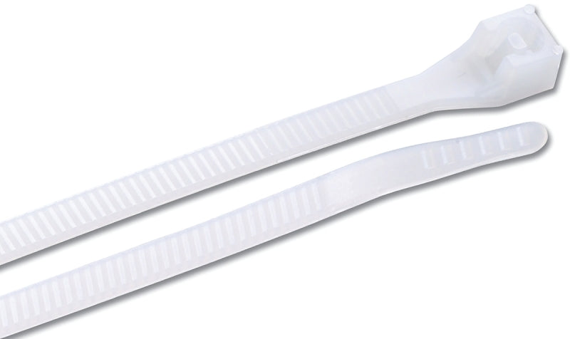 Gardner Bender 45-515 Cable Tie, 4 in Max Bundle Dia, Double-Lock Locking, 6/6 Nylon, Natural, 15 in L, 10/BAG