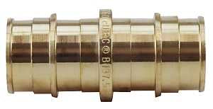 Apollo ExpansionPEX Series EPXC3434 Coupling, 3/4 in, Barb, Brass, 200 psi Pressure, 1.69 in L