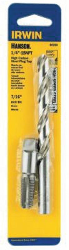 Irwin 80260 Tap and Drill Bit Set, HCS/HSS, 7/16 in Drill Bit