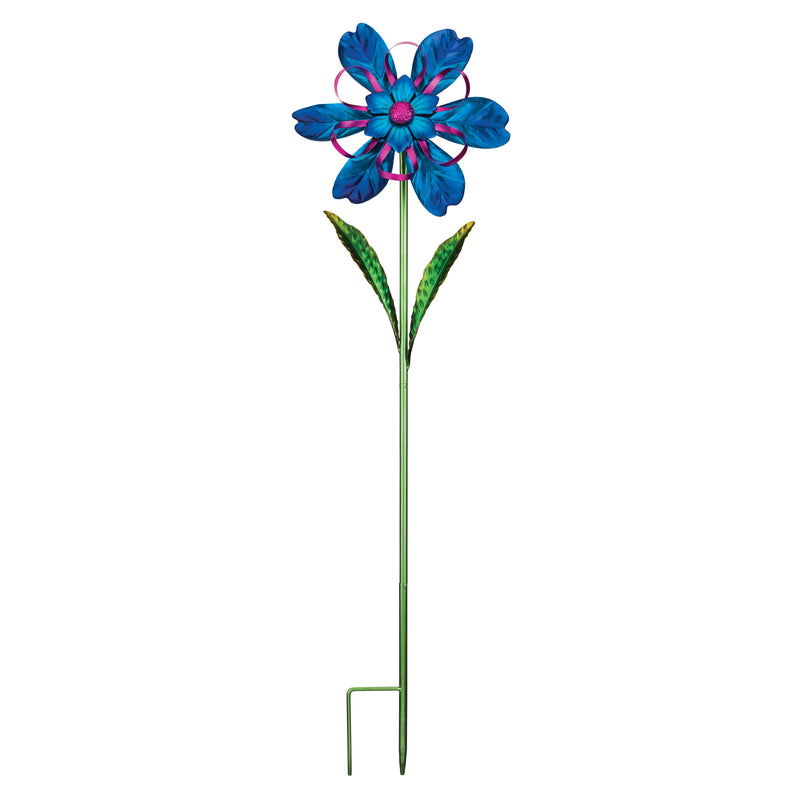 Regal Art & Gift Assorted Metal 36 in. H Flower Ribbon Garden Stake Spinner, Pack of 12