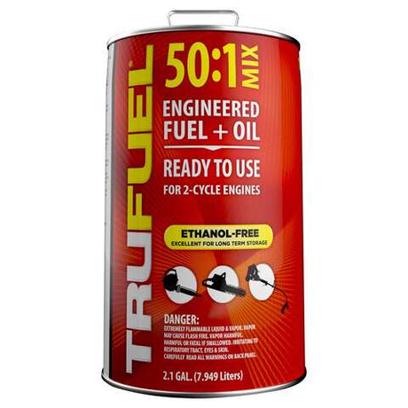 TruFuel Ethanol-Free 2-Cycle 50:1 Engineered Fuel and Oil 2.1 gal, Pack of 2