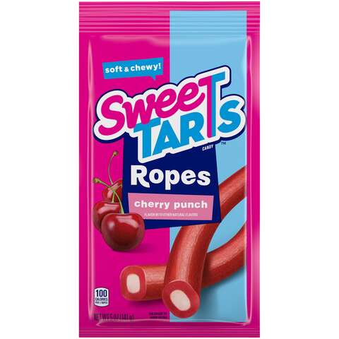 SweetTARTS Ropes Cherry Punch Licorice 5 oz, Pack of 12