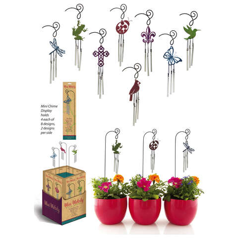 Meadow Creek Assorted Iron 16 in. Mini Wind Chime, Pack of 32