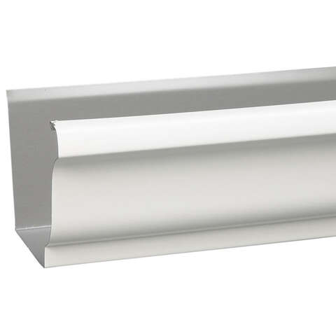 Amerimax 4.75 in. H X 6 in. W X 120 in. L White Aluminum K Gutter, Pack of 5
