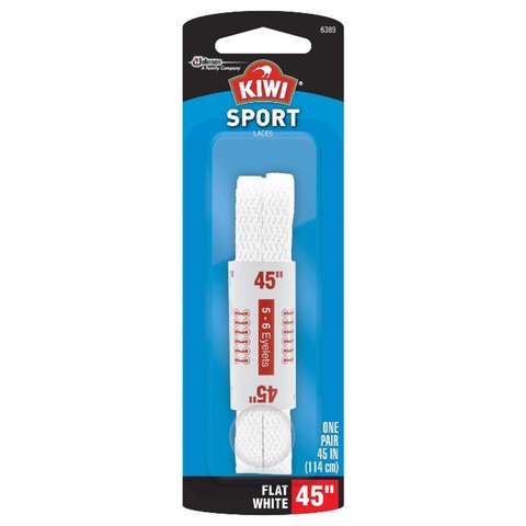 Kiwi Sport 45 in. White Athletic Shoe Laces
