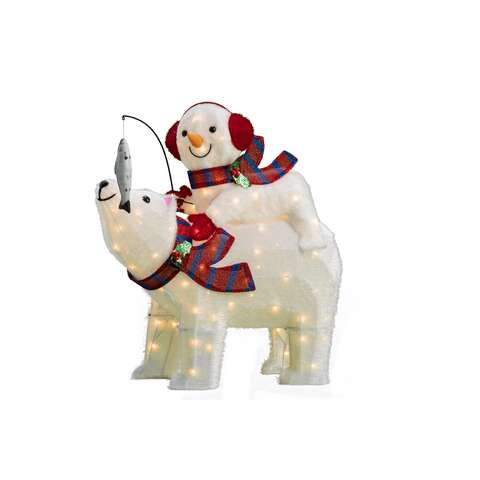 Celebrations Incandescent Clear Lighted Bear 2.5 ft. Yard Decor