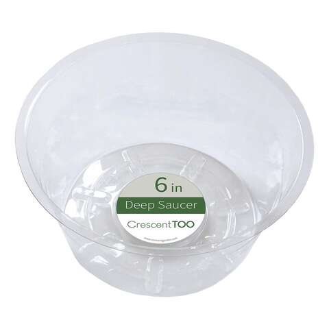 Crescent Garden 2.9 in. H X 6 in. D Plastic Deep Plant Saucer Clear, Pack of 50