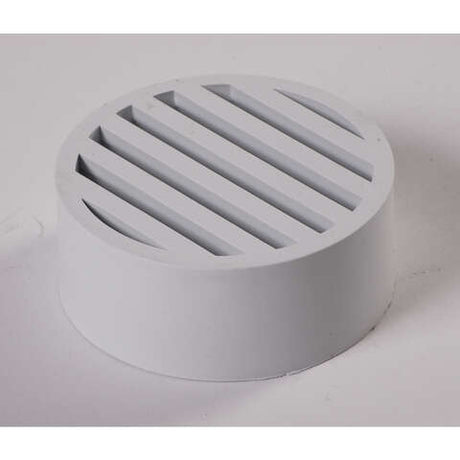 NDS 4 in. White Round Plastic Drain Grate