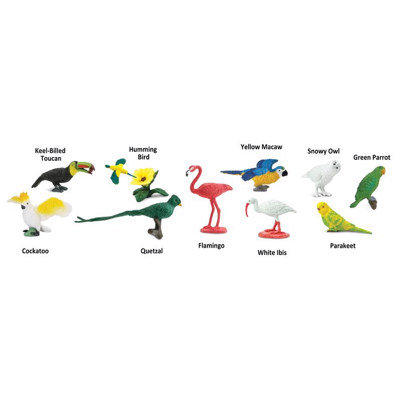 Safari Ltd. Toobs Exotic Birds Toy Multicolor 11 pc