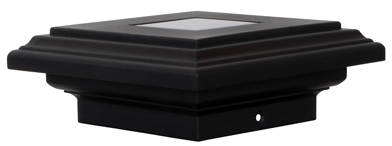 Boston Harbor 26087 Solar Fence Postcap Lights, Plastic, Black